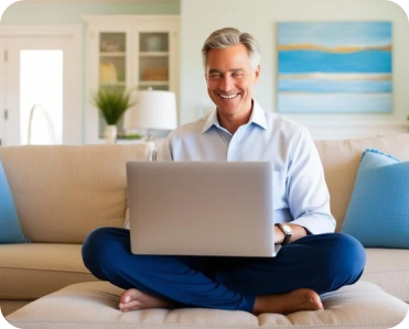 Wellness and well-being professionals working online, using laptops to provide support and guidance to customers