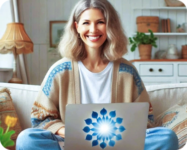 Wellness and well-being professionals working online, using laptops to provide support and guidance to customers